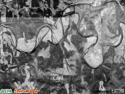 South Joe Burleson township, Arkansas satellite photo by USGS
