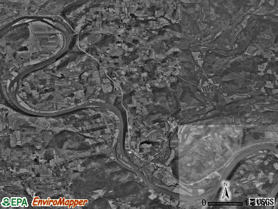 Wyalusing township, Pennsylvania satellite photo by USGS