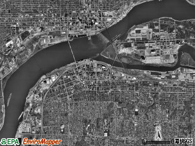Rock Island township, Illinois satellite photo by USGS