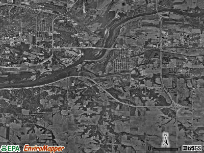 Colona township, Illinois satellite photo by USGS