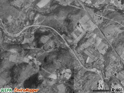 La Plume township, Pennsylvania satellite photo by USGS