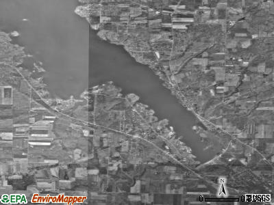 West Shenango township, Pennsylvania satellite photo by USGS