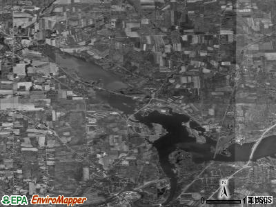 South Pymatuning township, Pennsylvania satellite photo by USGS