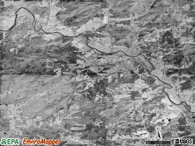 Dent township, Arkansas satellite photo by USGS