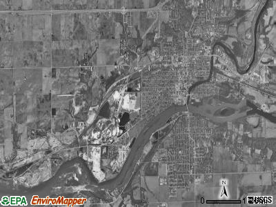 Ottawa township, Illinois satellite photo by USGS