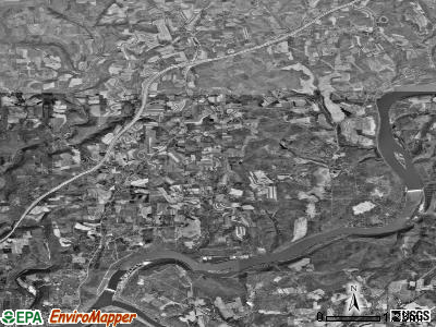 South Buffalo township, Pennsylvania satellite photo by USGS