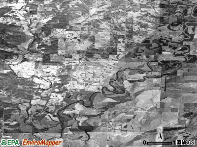 East Roanoke township, Arkansas satellite photo by USGS