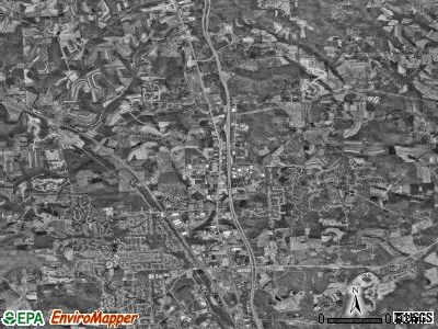 Cranberry township, Pennsylvania satellite photo by USGS