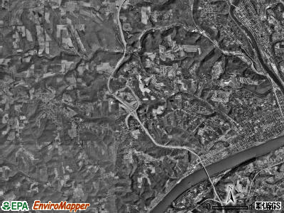Brighton township, Pennsylvania satellite photo by USGS