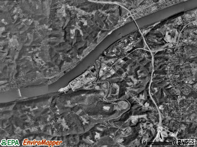 Potter township, Pennsylvania satellite photo by USGS