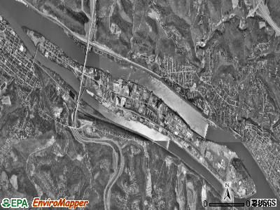 Neville township, Pennsylvania satellite photo by USGS