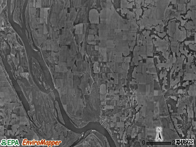 New Boston township, Illinois satellite photo by USGS