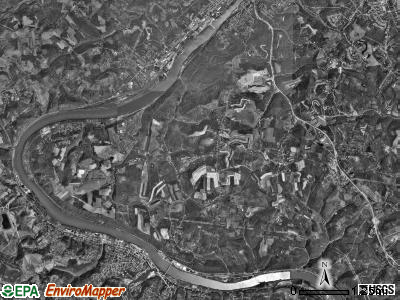 Forward township, Pennsylvania satellite photo by USGS