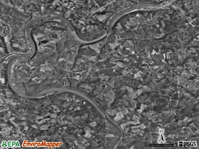 Luzerne township, Pennsylvania satellite photo by USGS