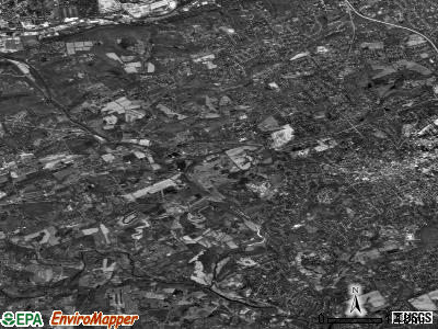 East Bradford township, Pennsylvania satellite photo by USGS