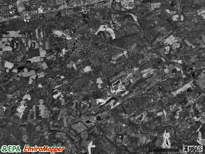West Bradford township, Pennsylvania satellite photo by USGS