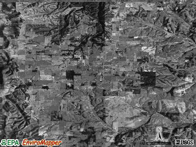 South Yocum township, Arkansas satellite photo by USGS
