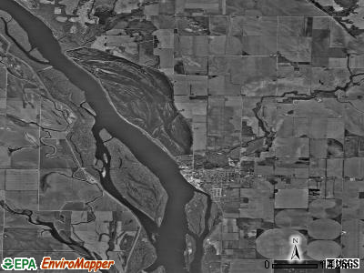 Keithsburg township, Illinois satellite photo by USGS