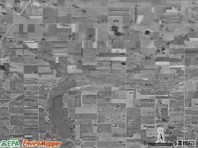 Victor township, South Dakota satellite photo by USGS