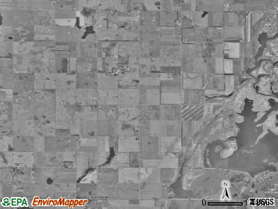 Greenfield township, South Dakota satellite photo by USGS