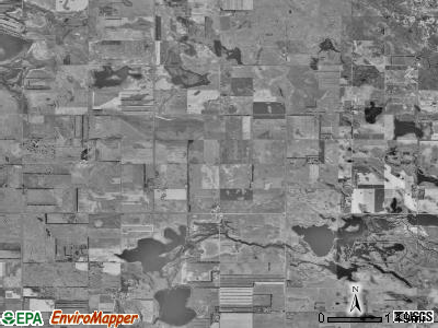 North Detroit township, South Dakota satellite photo by USGS