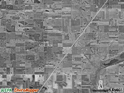 Hart township, South Dakota satellite photo by USGS