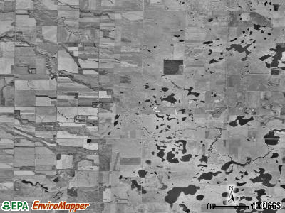Sisseton township, South Dakota satellite photo by USGS