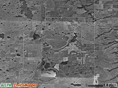Dry Wood Lake township, South Dakota satellite photo by USGS