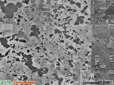 Nutley township, South Dakota satellite photo by USGS