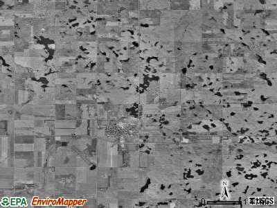Bowdle township, South Dakota satellite photo by USGS