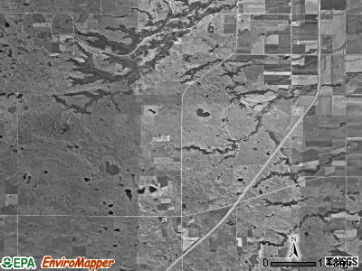 Spring Grove township, South Dakota satellite photo by USGS
