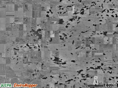 Waubay township, South Dakota satellite photo by USGS