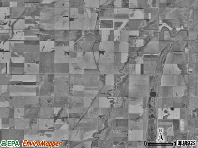 West Hanson township, South Dakota satellite photo by USGS