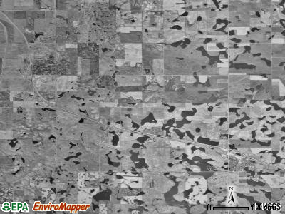 Bristol township, South Dakota satellite photo by USGS