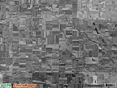 Melrose township, South Dakota satellite photo by USGS