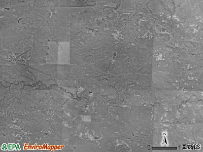 Chaudoin township, South Dakota satellite photo by USGS