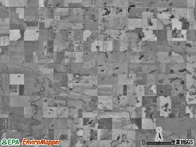 Devoe township, South Dakota satellite photo by USGS