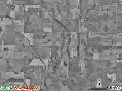 Benton township, South Dakota satellite photo by USGS