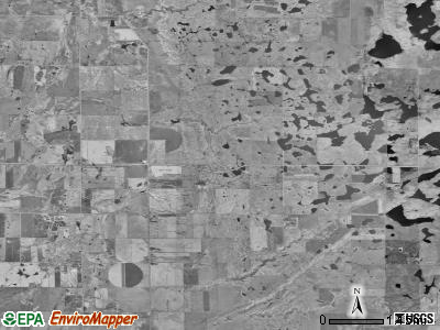 Warren township, South Dakota satellite photo by USGS