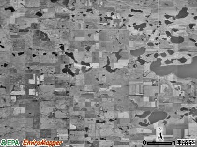 Woodland township, South Dakota satellite photo by USGS