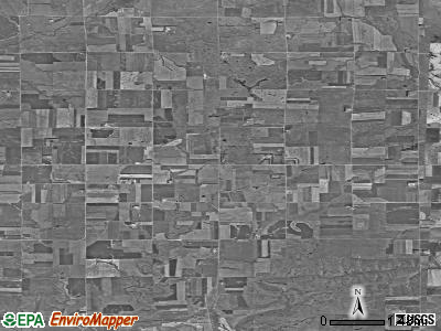 Waverly township, South Dakota satellite photo by USGS