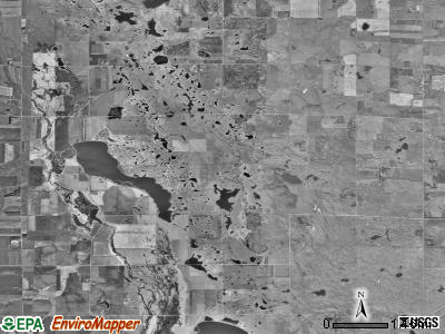 Troy township, South Dakota satellite photo by USGS