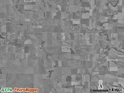 Three Rivers township, South Dakota satellite photo by USGS