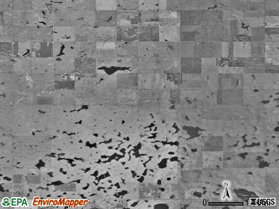 Irving township, South Dakota satellite photo by USGS