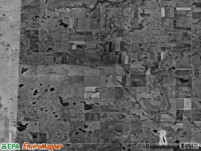 Portland township, South Dakota satellite photo by USGS