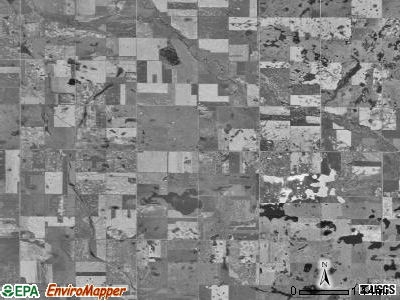 Wheaton township, South Dakota satellite photo by USGS