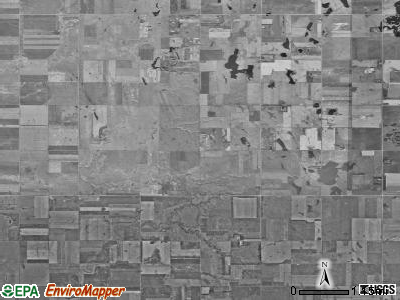 Darlington township, South Dakota satellite photo by USGS