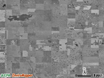 Campbell township, South Dakota satellite photo by USGS