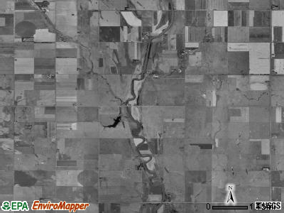 Cornwall township, South Dakota satellite photo by USGS