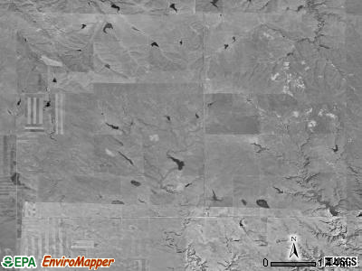 Howard township, South Dakota satellite photo by USGS